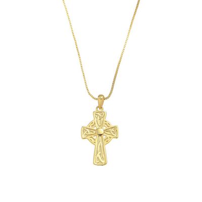 Gold Vermeil Celtic Cross Pendant